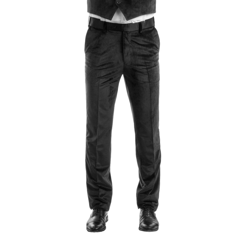Sophisticated Noir: The Black Velvet Pants